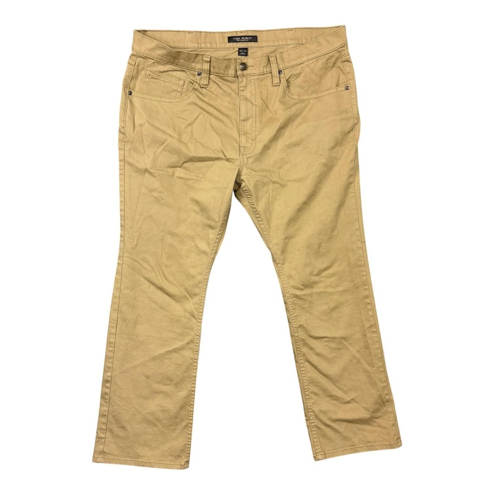 Cody James Jeans Mens 42x32 Beige Denim Jackson Slim Straight Western Cowboy